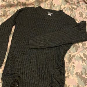 Distressed sweater